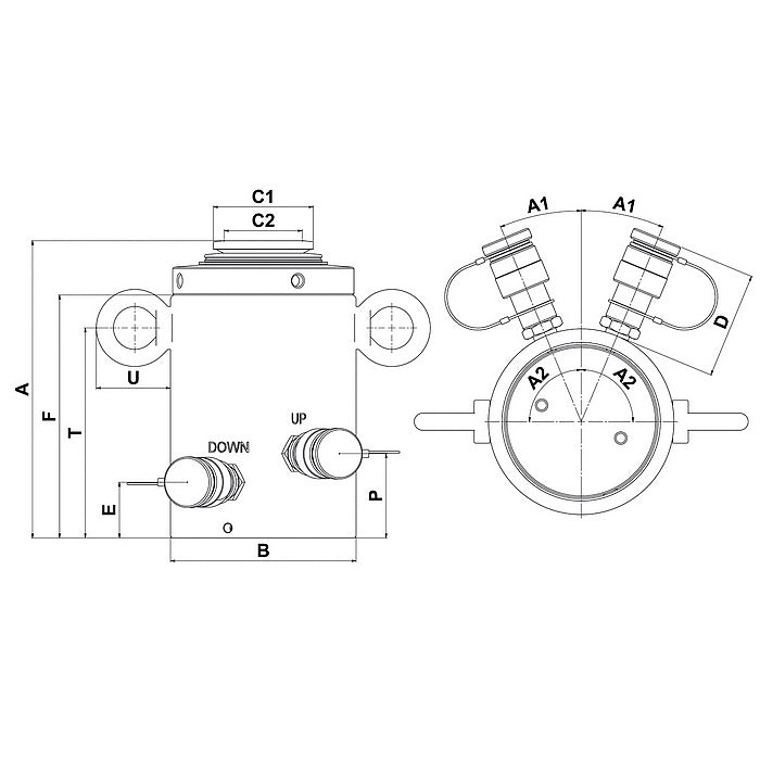 Hydraulické válce s maticí a hydraulickým návratem HLC H HOLMATRO