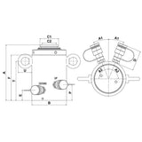 Hydraulické válce s maticí a hydraulickým návratem HLC H HOLMATRO