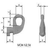 Kontejnerový hák VCH 12,5t