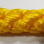 PPV 16mm lano pletené bez jádra žluté, pevnost 3960kg, max. 100m