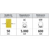 Upínací pás typ 5002 IHD hák, pevná část, l=0,4m, š.50mm, žlutá, 2500/5000daN, žlutý